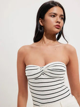 Sweetheart Knotted Stripe Tube Top